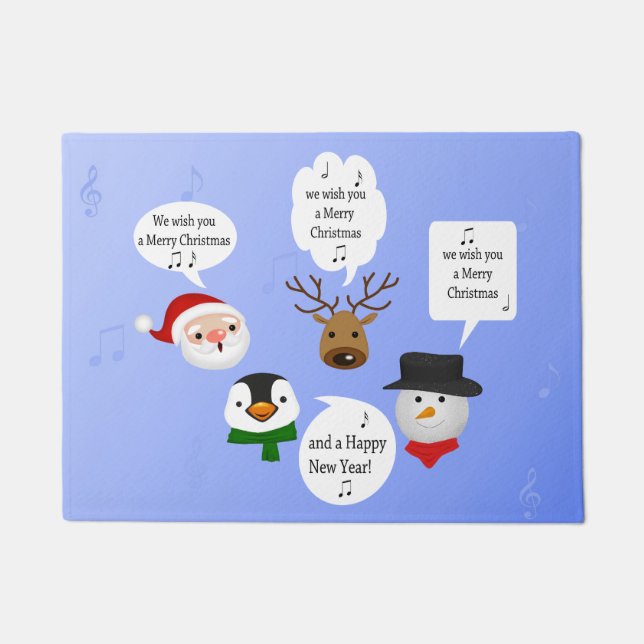 Funny We Wish You a Merry Christmas Doormat (Front)