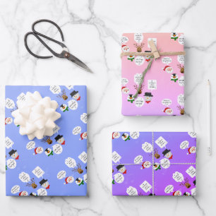 Funny We Wish You a Merry Christmas Wrapping Paper Sheet