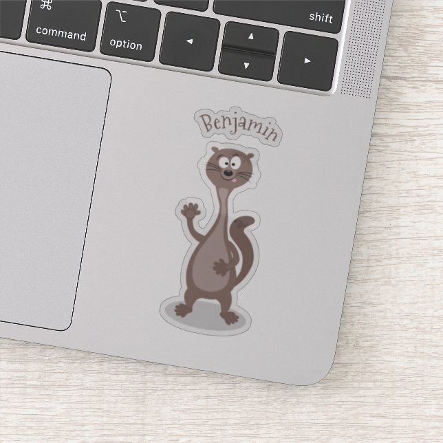 Funny weasel cartoon illustration (Detail)