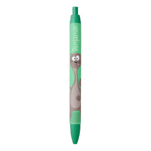 Funny weasel cartoon illustration black ink pen