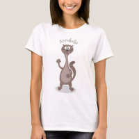 Funny weasel cartoon illustration
