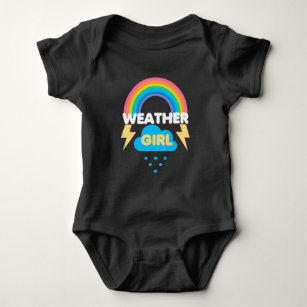 Funny Weather Girl Meteorologist Meteorology Cloud Baby Bodysuit