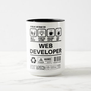 Funny Web Developer Handling Information Mug