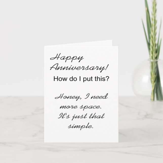 funny wedding anniversary from husband card (Front)