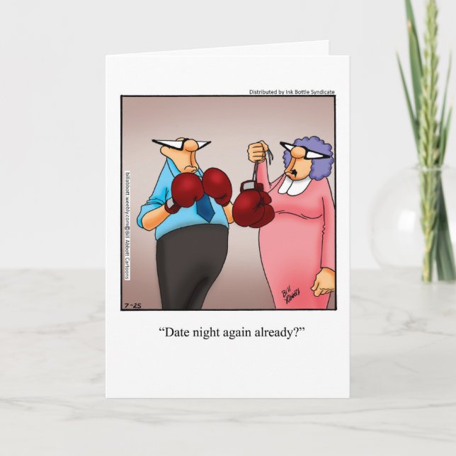 Funny Wedding Anniversary Humour Greeting Card (Front)