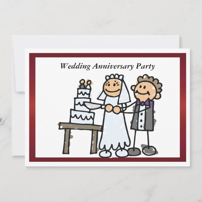 Funny Wedding Anniversary Invitation (Front)