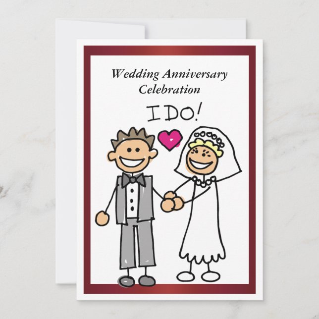 Funny Wedding Anniversary Invitation (Front)