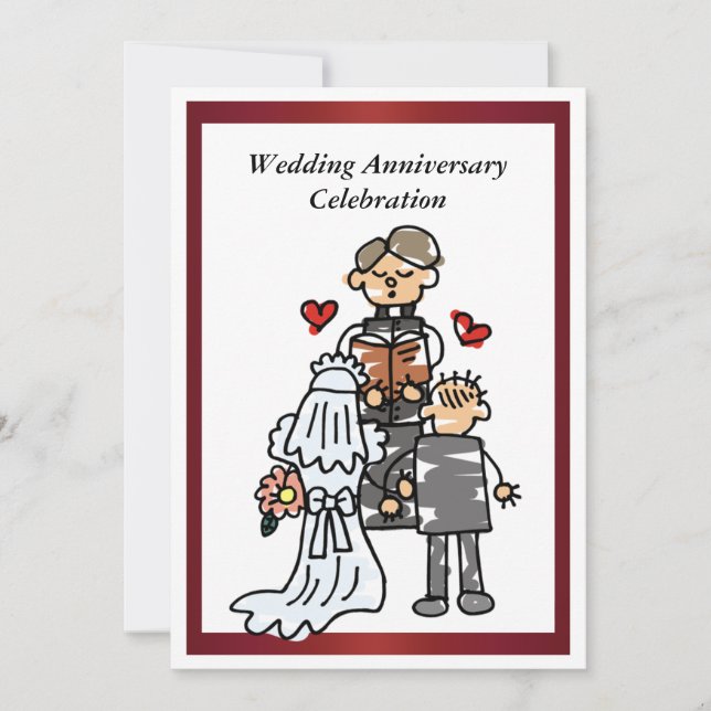 Funny Wedding Anniversary Invitation (Front)