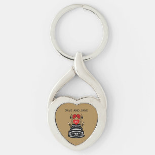 Funny Wedding Anniversary Party Keychain