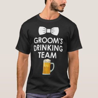 Funny Wedding Bachelor Party Grooms Drinking Team T-Shirt