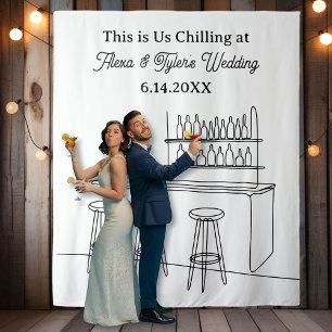 Funny Wedding Backdrop Photo Prop Tapestry