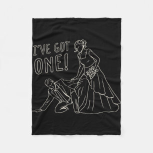 Funny Wedding Bride And Groom Design  Fleece Blanket