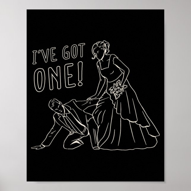 Funny Wedding Bride And Groom Design  Poster (Front)