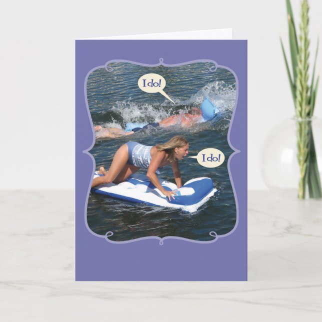 Funny Wedding Congrats - Taking the Plunge Card (Front)