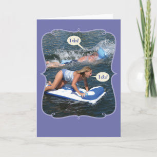 Funny Wedding Congrats - Taking the Plunge Card