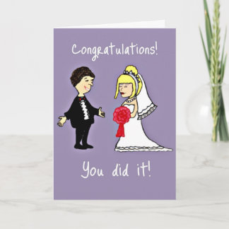 Funny Wedding congratulations Card