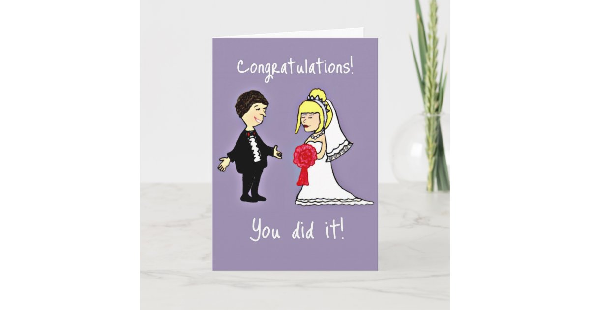 Funny Wedding congratulations Card | Zazzle