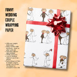 Funny Wedding Couple Wrapping Paper<br><div class="desc">This wrapping paper features a funny picture of a wedding couple. It's sure to get a laugh from the newlyweds and their guests.</div>