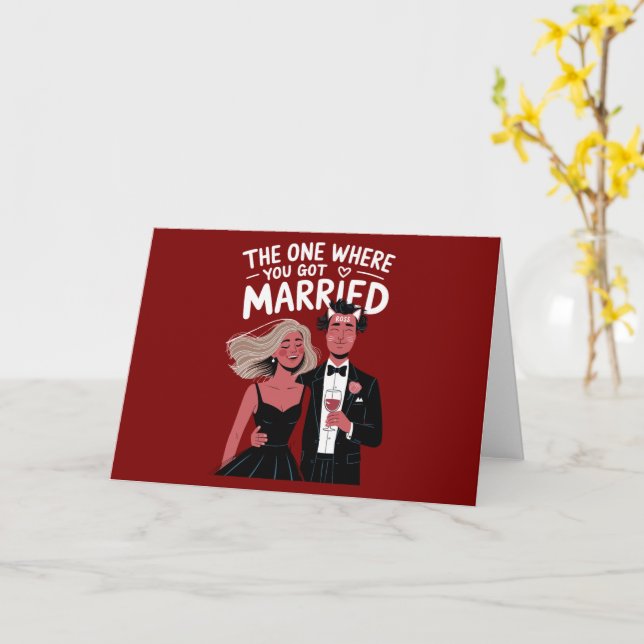 Funny Wedding Engagement Congratulations  Card (Yellow Flower)
