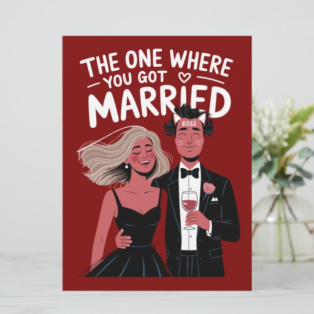 Funny Wedding Engagement Congratulations  Card (Standing Front)