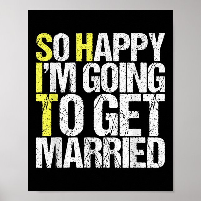 Funny Wedding Gift Sarcastic Groom Bride  Poster (Front)