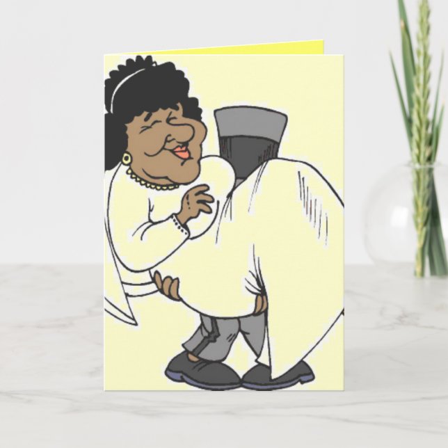 FUNNY WEDDING GREETING CARDS - AFRO AMERICAN CARDS (Front)