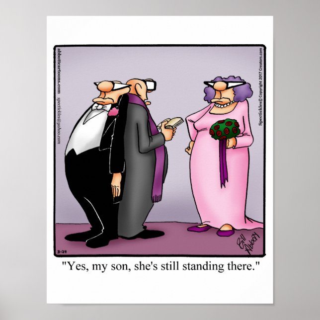 Funny Wedding Humor Poster (Front)