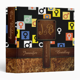 Funny Wedding Leather Look Binder