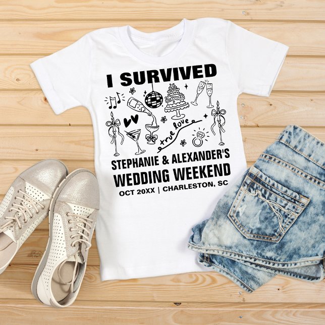 Funny Wedding Merch Custom Wedding Favor Keepsake T-Shirt (Creator Uploaded)