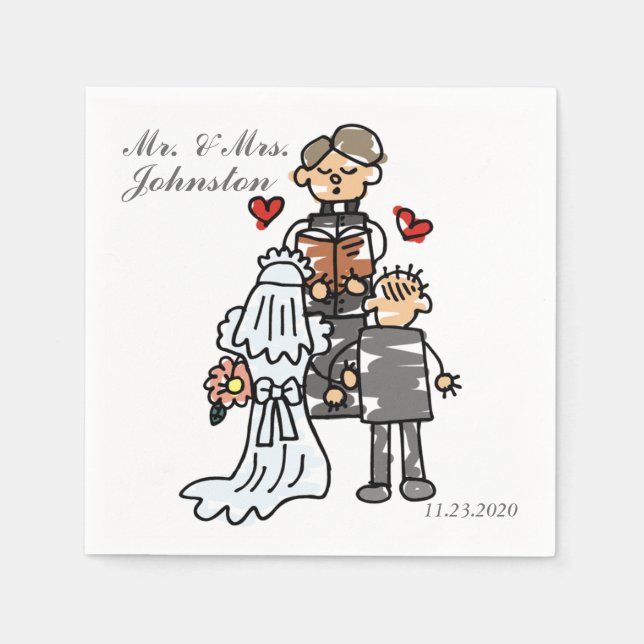 Funny Wedding Napkin (Front)