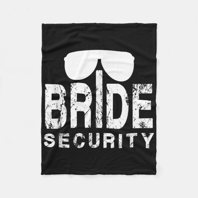 Funny Wedding Party Gift Bride Security Ring Beare Fleece Blanket (Front)