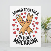 Funny Wedding Pasta Engagement Joined Together 