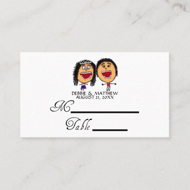 Funny Wedding Place Cards (Front)