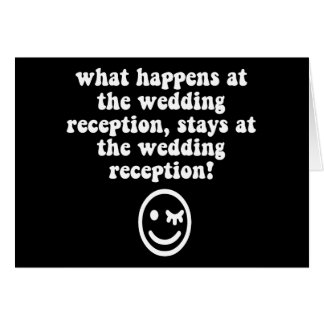 Funny wedding reception
