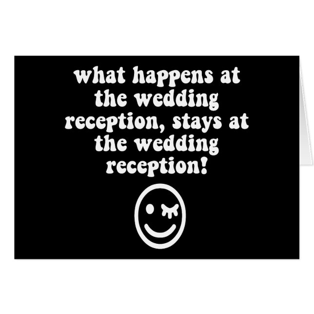 Funny wedding reception (Front Horizontal)