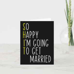 Funny Wedding Sarcastic Groom Bride Engagement Mar Card