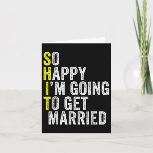 Funny Wedding Sarcastic Groom Bride Engagement Mar Card