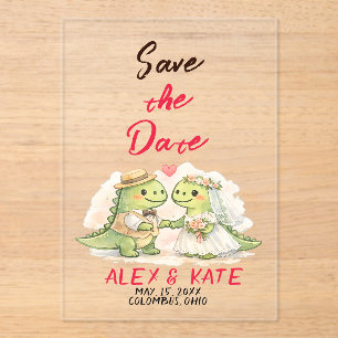 Funny Wedding Save the Date  Acrylic Invitations
