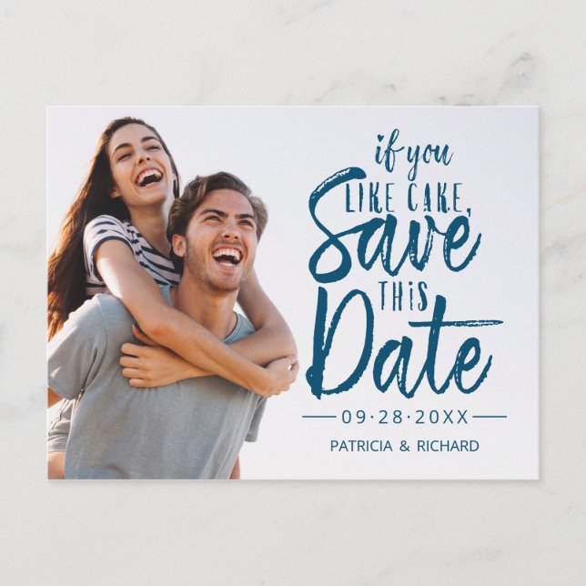 Funny Wedding Save The Date  Postcard (Front)