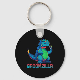 Funny Weding Groomzilla Design For Party Keychain