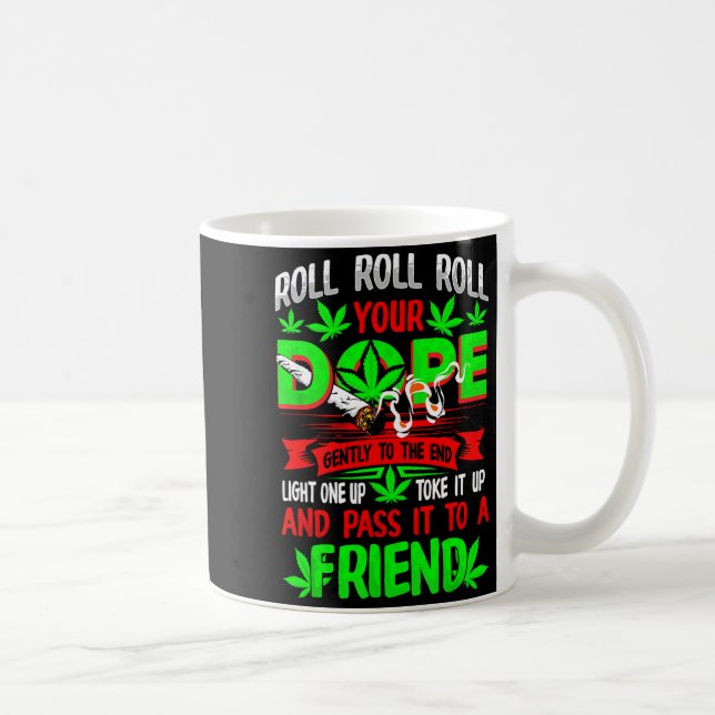 Funny Weed T Lover Roll Joint Friend Smoking Short Coffee Mug (Right)
