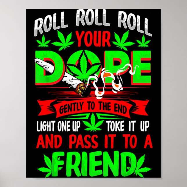Funny Weed T Lover Roll Joint Friend Smoking Short Poster (Front)