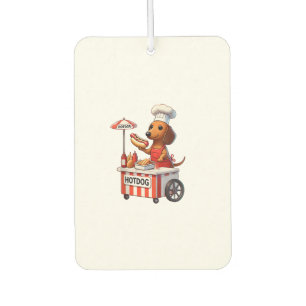 Funny Weenie Dachshund Dog Sausage Hotdog Sandwich Air Freshener
