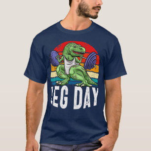 Funny Weight Lifting Funny Leg Day Rex Squat T-Shirt