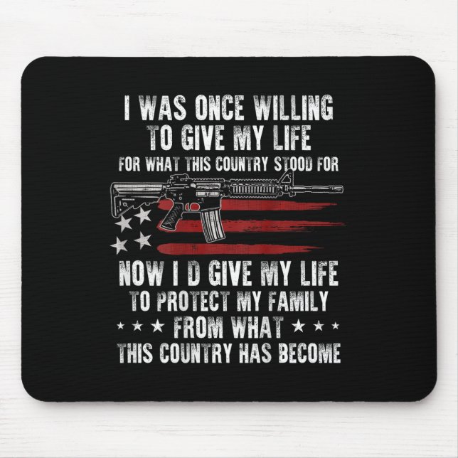 Funny Weightlifter Bodybuilder 4th Of July Freedom Mouse Pad (Front)
