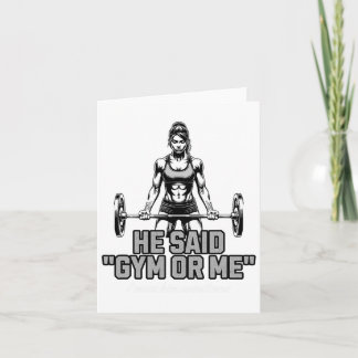 Funny Weightlifting Bodybuilding Saying For Women  Card