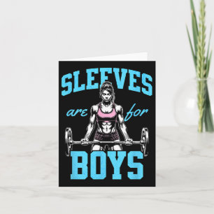 Funny Weightlifting Bodybuilding Woman Sleeves Jok Card