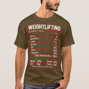 Funny Weightlifting Nutrition Facts Bodybuilding T-Shirt