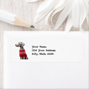 Funny Weimaraner dans Noël Sweat Adresse