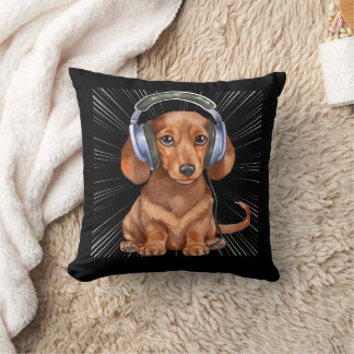 Funny Weiner Dog Dachshund dog Throw Pillow